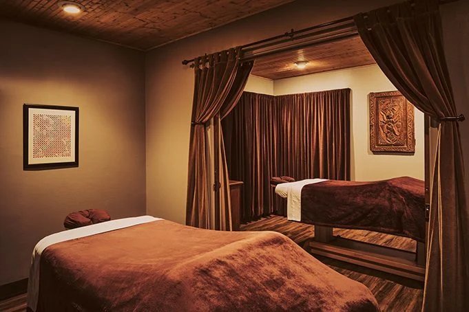 Couples spa package massage room at Viva Day Spa Austin